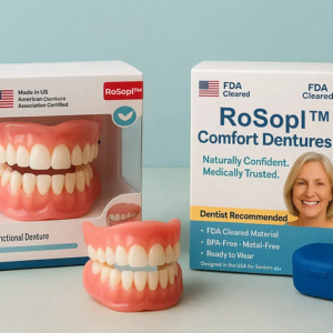 ROSOPL™ Functional Dentures – Dentist Recommended for Seniors 45+ | Made in USA | FDA Cleared
