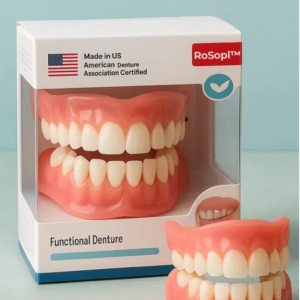 ROSOPL™ Functional Dentures – Dentist Recommended for Seniors 45+ | Made in USA | FDA Cleared