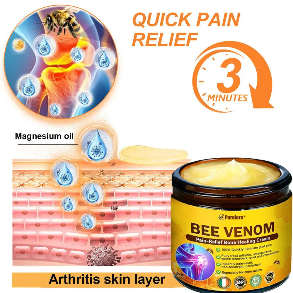 Purelora® Bee Venom Advanced Therapy - Deep Bone Healing & Instant Pain Relief Cream