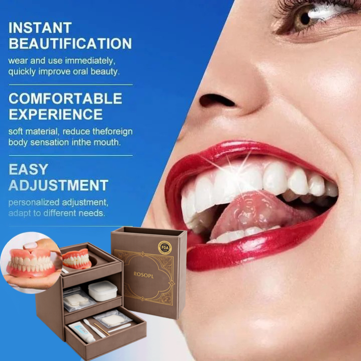 🔥🔥Ends Today: 70% OFF!🦷 ROSOPL™ Custom-Fit Full Functional Dentures Make you more confident