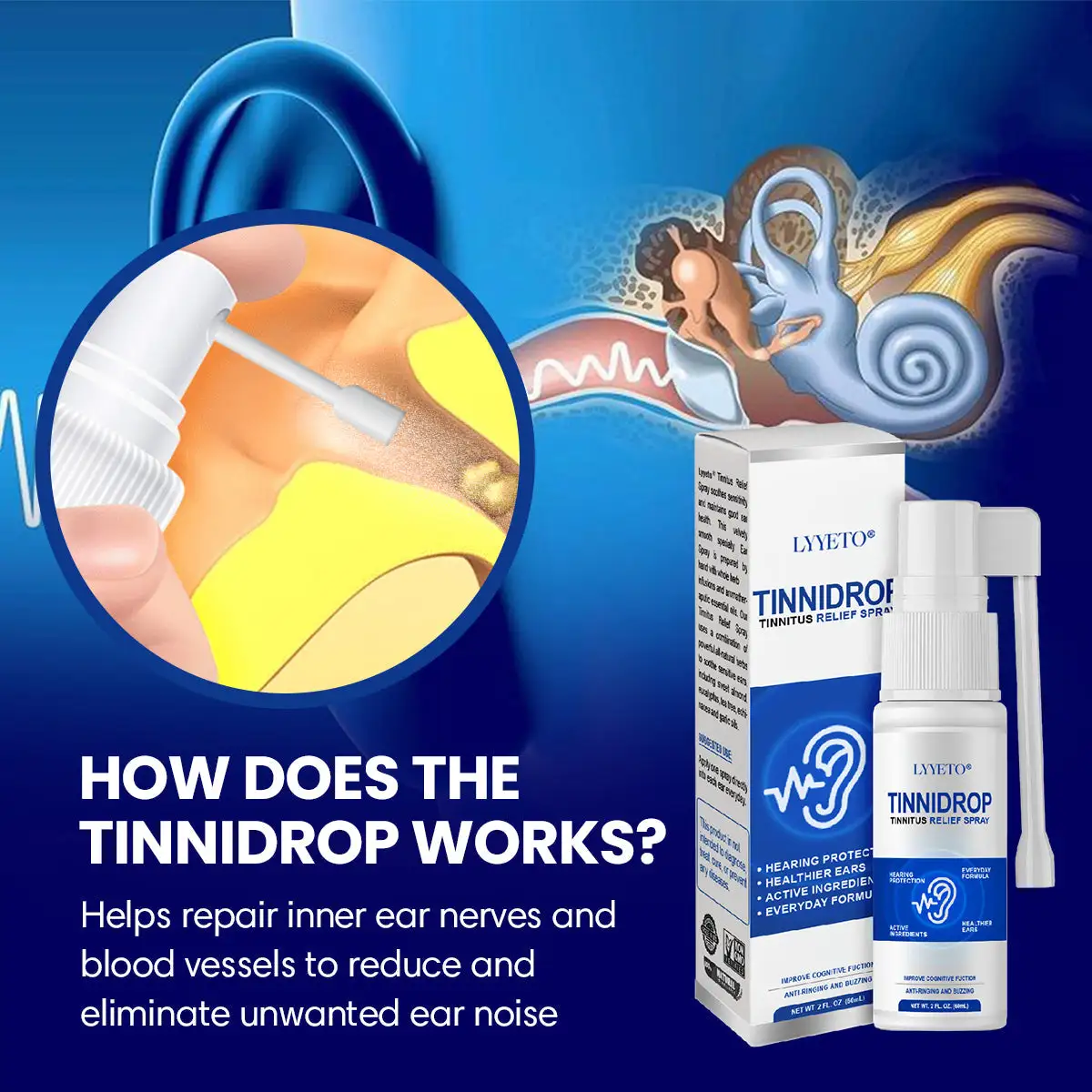 Lyyeto® TinniDrop Tinnitus Relief Spray
