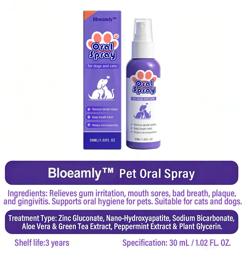 Bloeamly™ Pet Oral Spray 2026 | Fresh Breath & Tartar Care