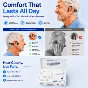 GluCent® Bone Conduction Hearing Headphones 2026