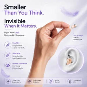 Pryxo™ Atom ONE Hearing Aid 2026 | Clear Hearing OTC