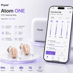 Pryxo™ Atom ONE Hearing Aid 2026 | Clear Hearing OTC