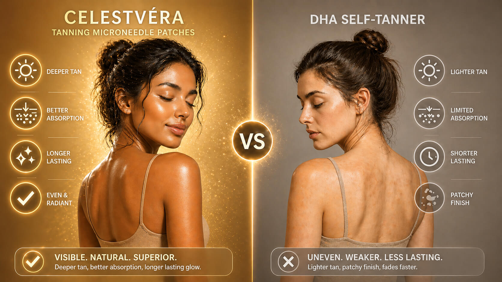 Celestvéra Tanning Microneedle Patches | Natural Glow
