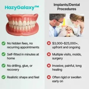 🦷HazyGalaxy™ Custom-Fit Functional Dentures — Made in the USA, Up to 70% OFF for a More Confident Smile!
