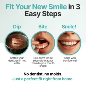 HazyGalaxy™ Soft Silicone Carbon Ceramic Teeth, Strong and White – Natural Look, Comfortable Fit