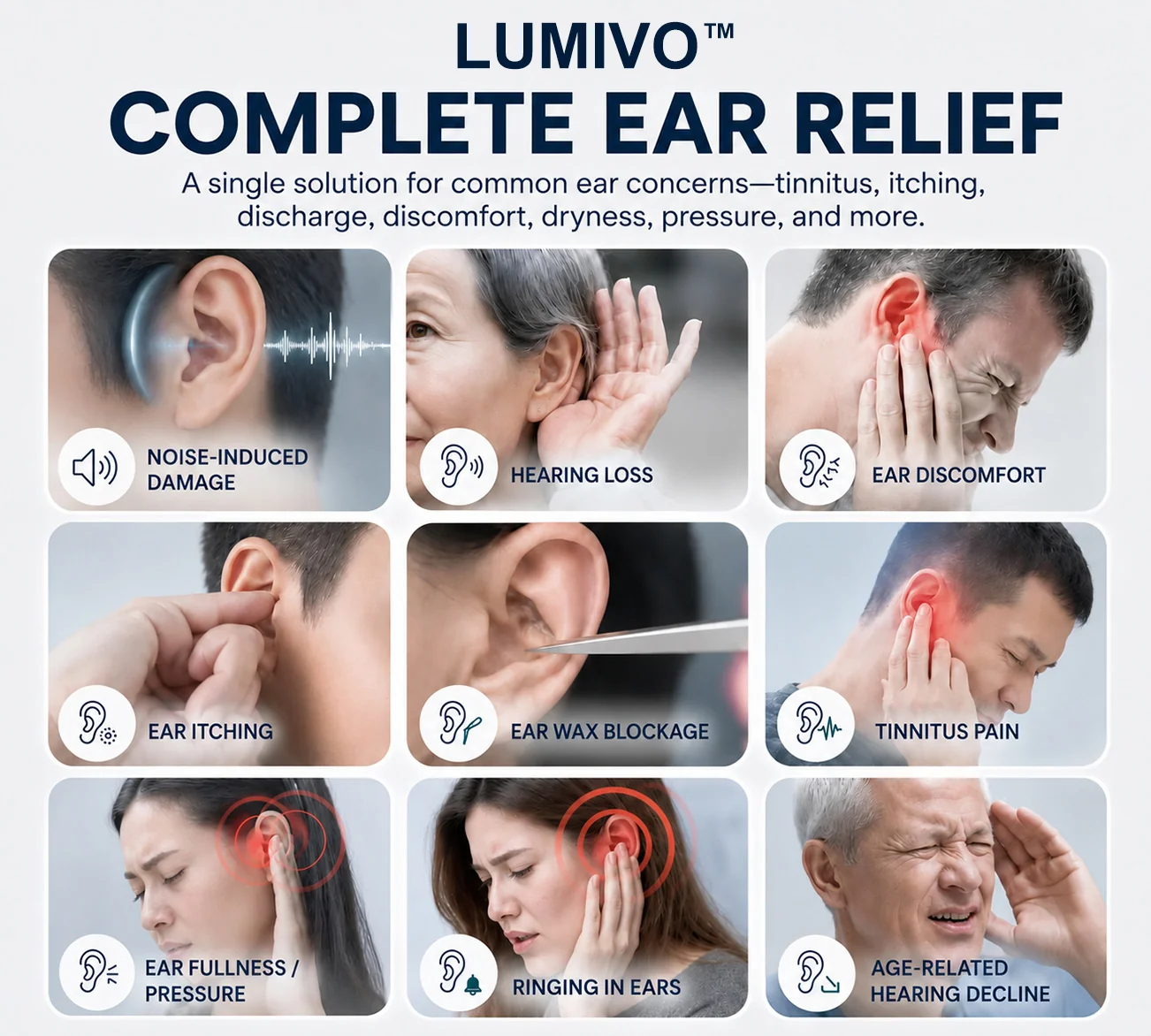 LUMIVO Hearing Support Microneedle Patches