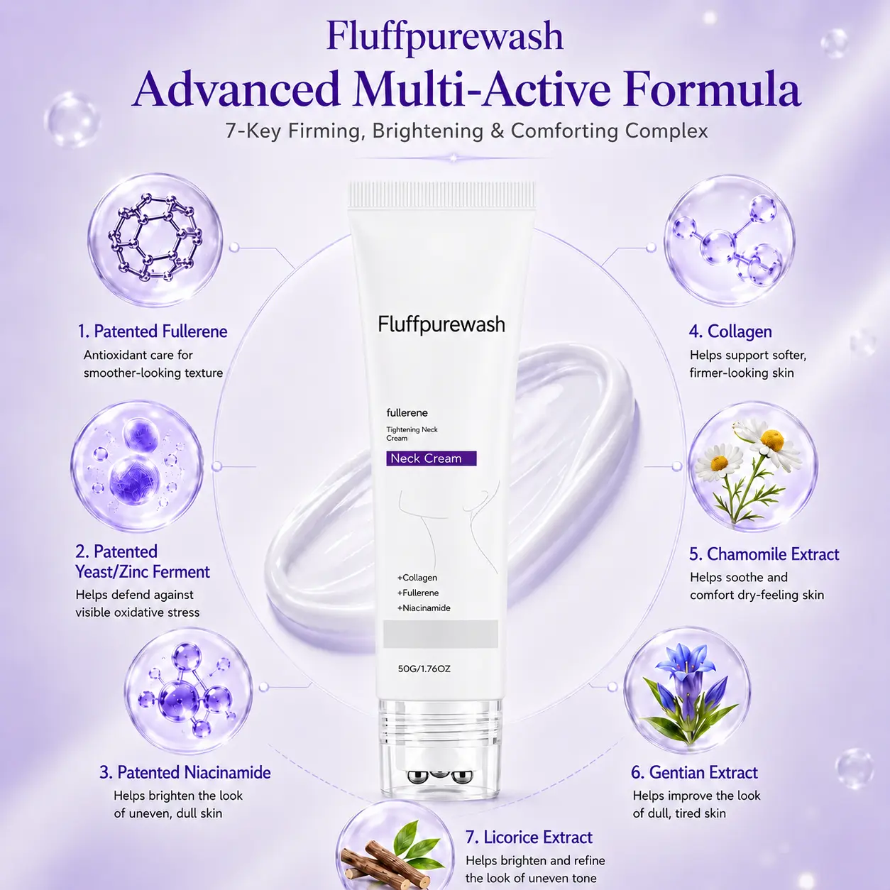 5-Ball Roller Neck Firming Cream with Retinol & Hyaluronic Acid