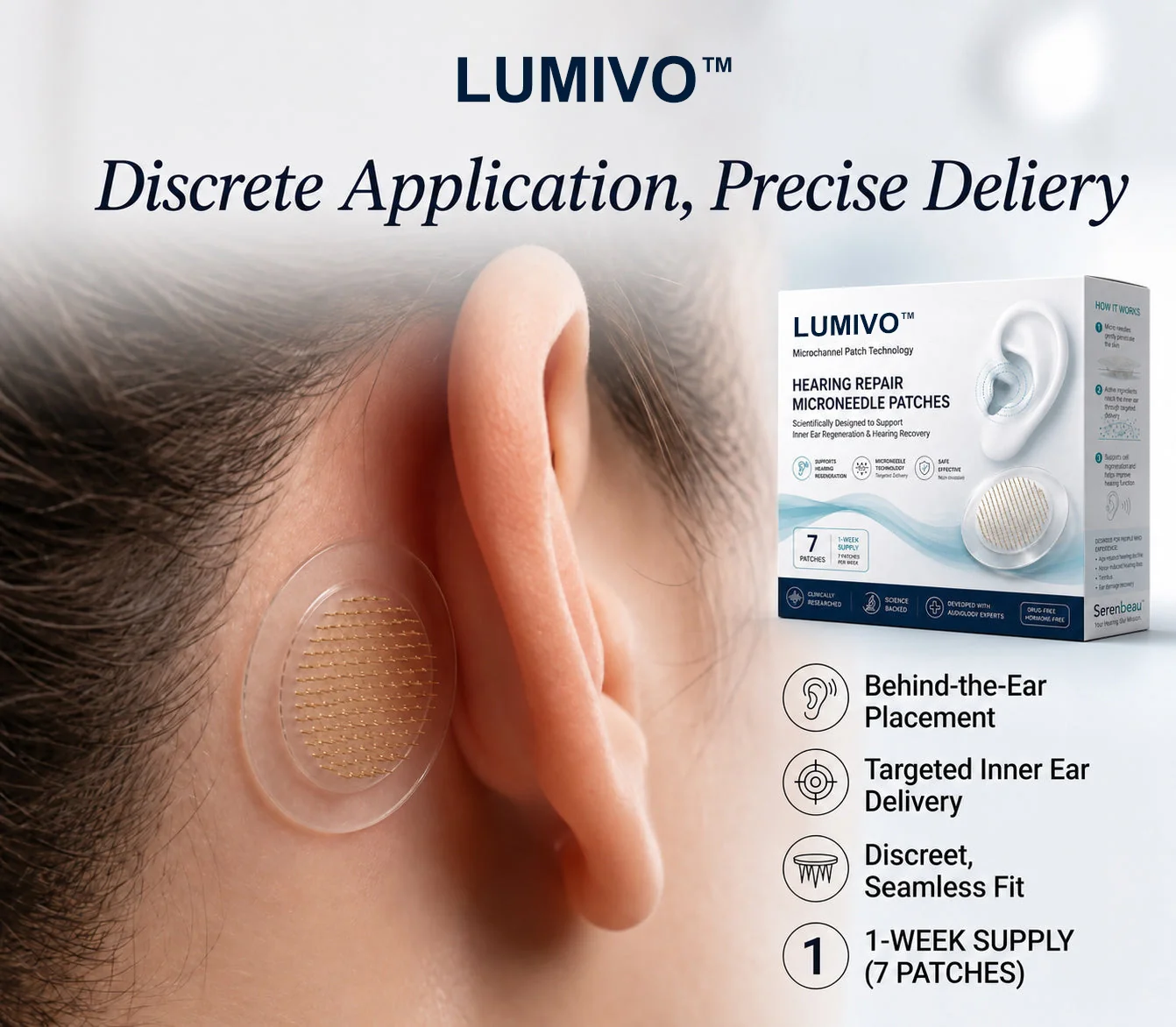 LUMIVO Hearing Support Microneedle Patches