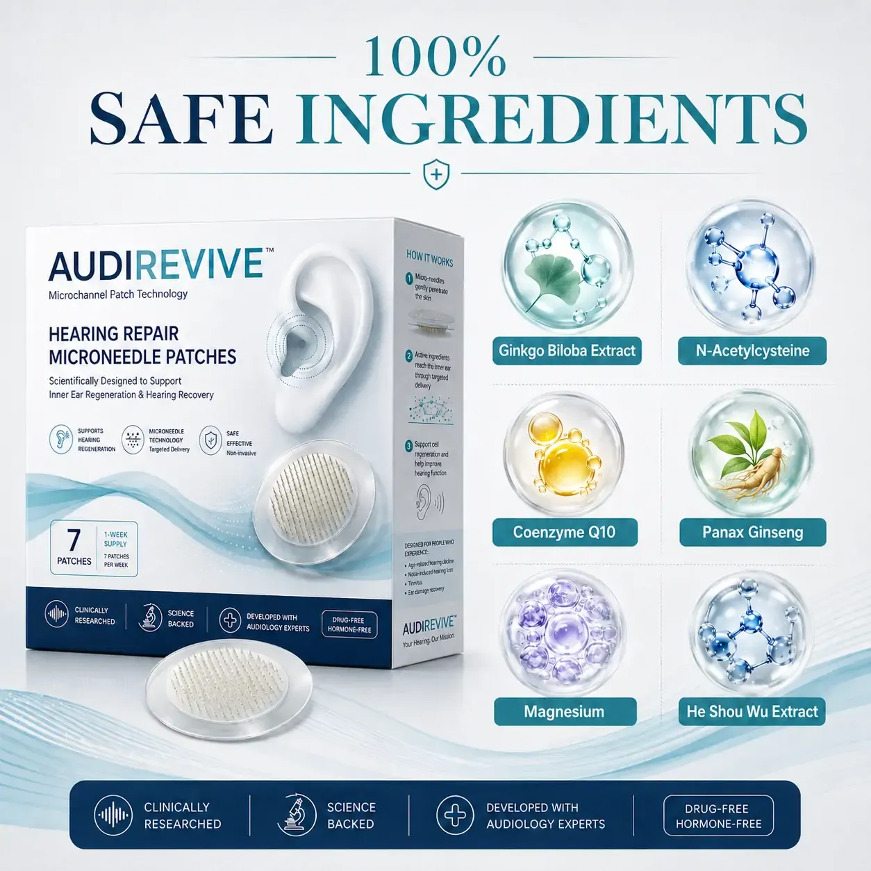 AUDIREVIVE™ Microneedle Patches