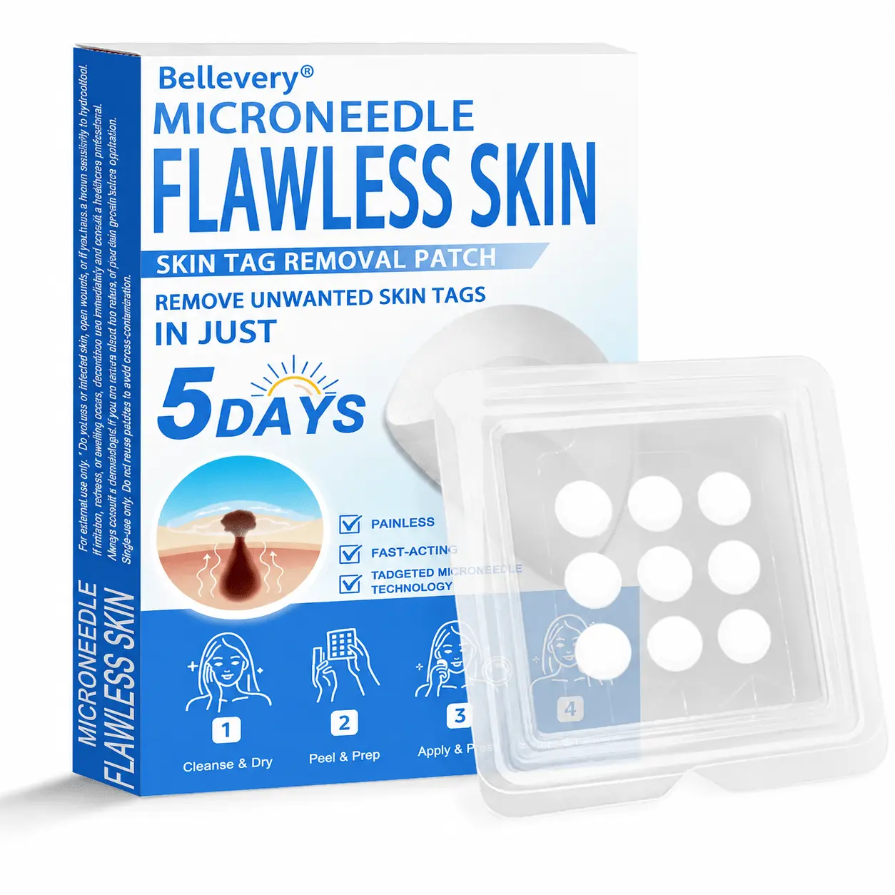 Bellevery® 2-in-1 Microneedle + Hydrocolloid Skin Patch Repair System