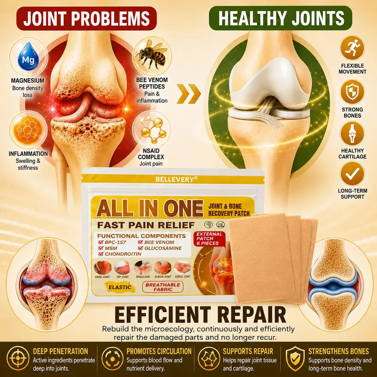 Bellevery Joint Comfort Support Patch