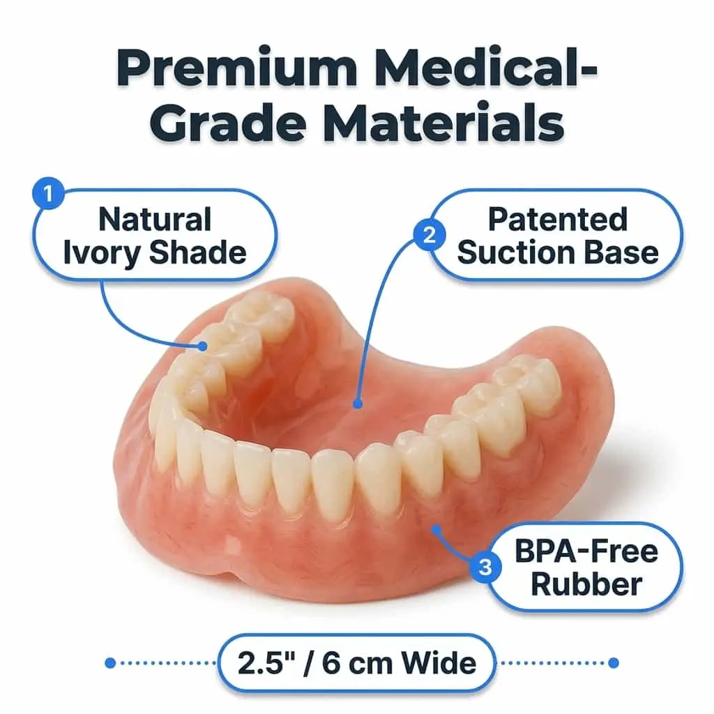 Custom Fit Denture Set | Adhesive-Free Suction Fit Dentures