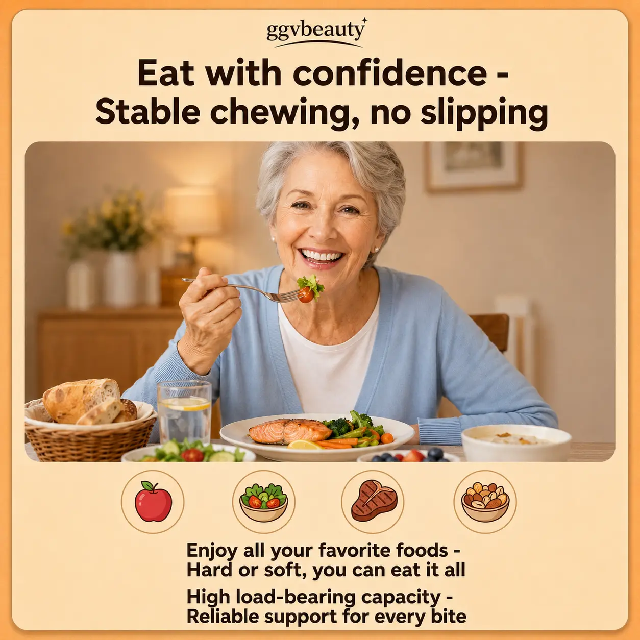 Custom-Fit Dentures - At-Home Moldable Denture Set for Men & Women