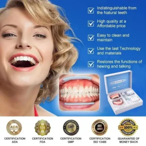 Custom-Fit Instant Smile Dentures – Natural Looking Comfort Fit