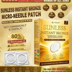 Hiskin Sunless Tanning Microneedle Patch | DHA-Free Bronze Glow