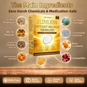 Hiskin Sunless Tanning Microneedle Patch | DHA-Free Bronze Glow