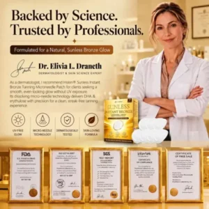 Hiskin Sunless Tanning Microneedle Patch | DHA-Free Bronze Glow