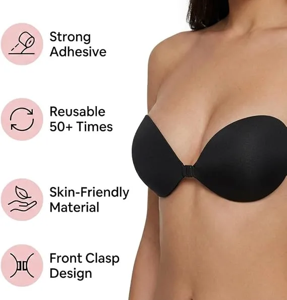 Maiakoo Strapless Adhesive Push-Up Bra