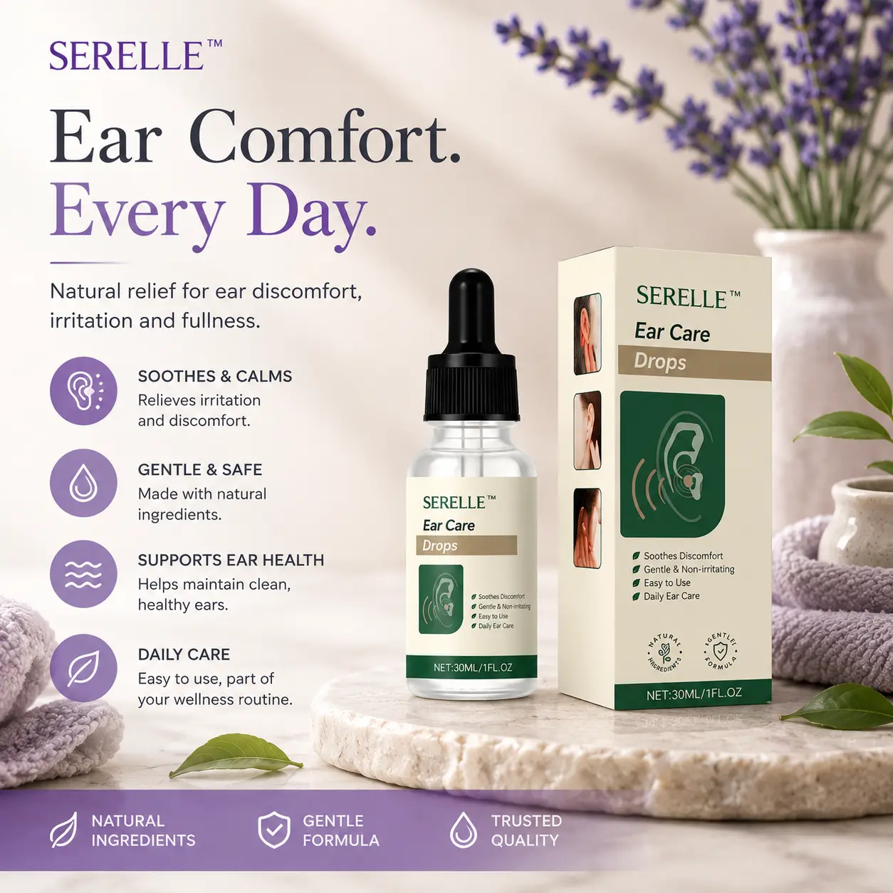 SERELLE™ Ear Relief Drops - Gentle Wax Softening & Itch Relief Solution
