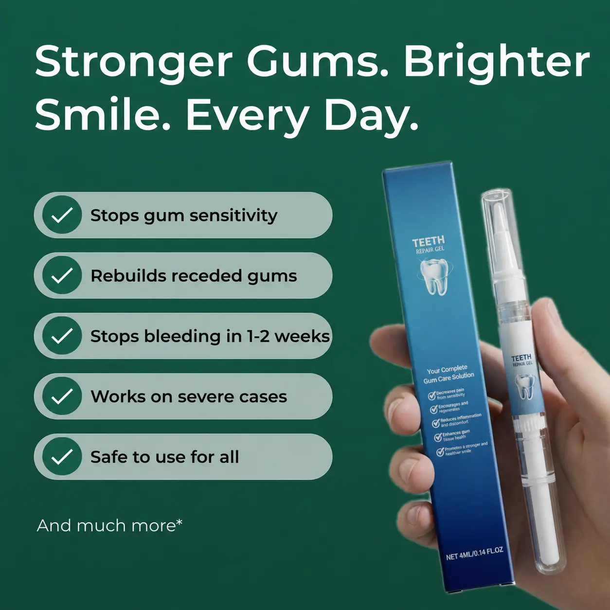 Teeth Repair Gel for Bleeding Gums & Gum Recession | Deep Penetrating Gum Care
