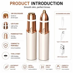 TopSpire 2-in-1 Facial & Eyebrow Hair Trimmer
