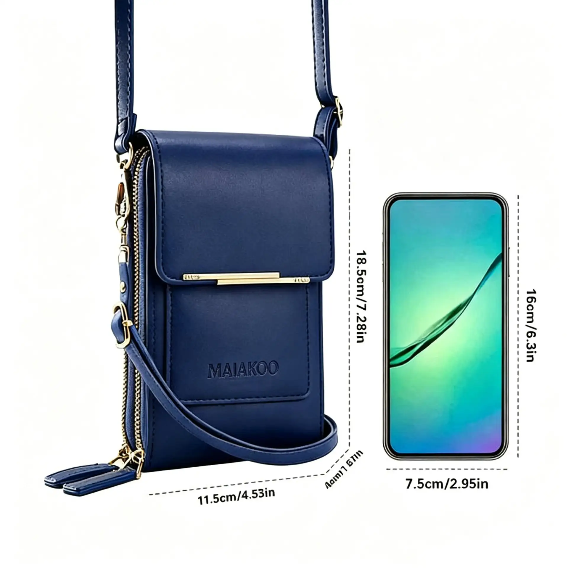 Touchscreen Crossbody Phone Wallet for Women