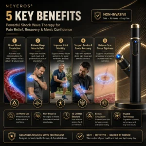 Ultrasonic Shock Wave Therapy Massager for Deep Tissue Relief