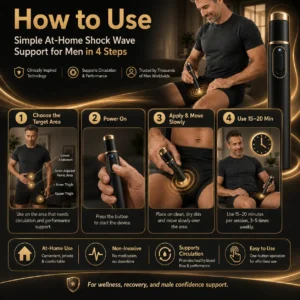 Ultrasonic Shock Wave Therapy Massager for Deep Tissue Relief